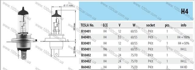 Лампочка галогенна B50401 TESLA