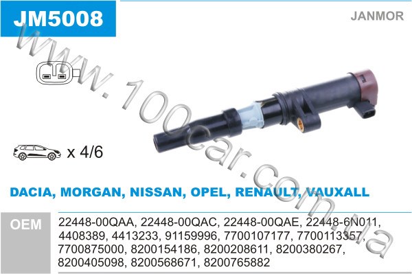 Котушка запалювання JM5008 JANMOR