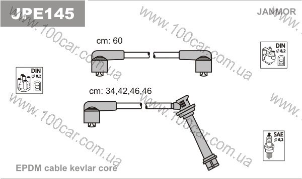 Дріт високовольтний JPE145 JANMOR