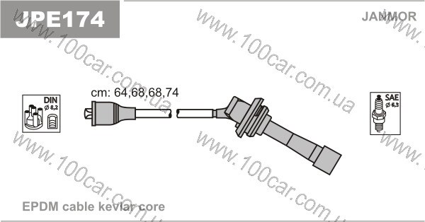 Дріт високовольтний JPE174 JANMOR