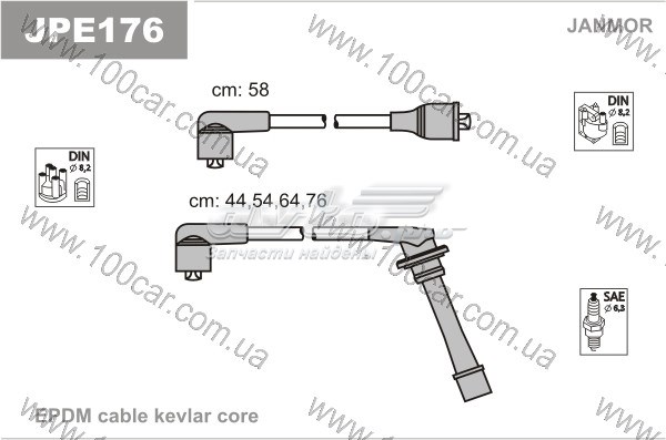 Дроти запалювання JPE176 JANMOR