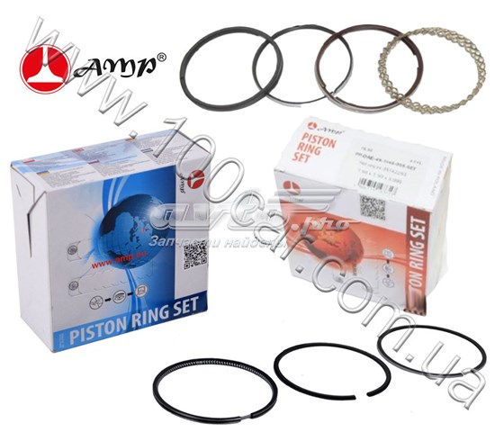 Комплект поршневих кілець на двигун, 1-й ремонт (+0,25) PRTAV444120025SET AMP