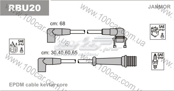 Дроти запалювання RBU20 JANMOR