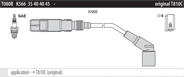 Дроти запалювання T080B TESLA