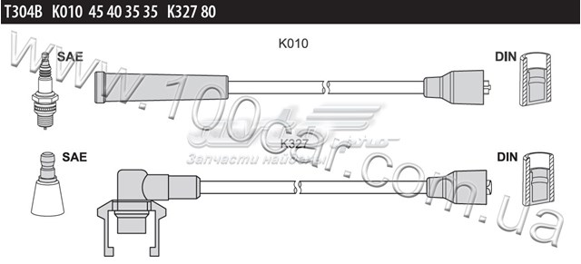 Провід високовольтні, комплект T304B TESLA