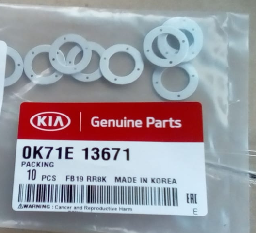 Кільце ущільнююче форсунок 0K71E13671 HYUNDAI