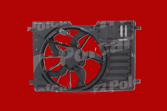 Дифузор радіатора охолодження, в зборі з мотором і крильчаткою 32X123W1 POLCAR