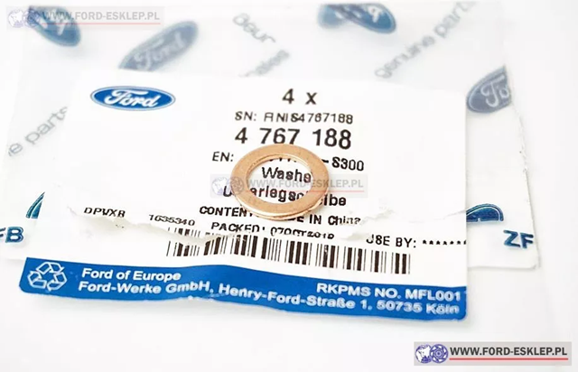 Шайба ущільнююча гальмівного шланга 4767188 FORD