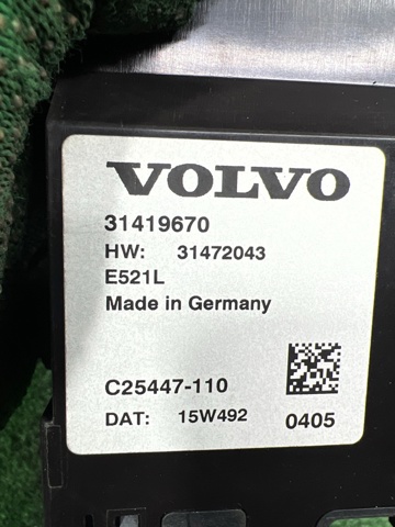 Блок управління відкриття кришки багажника 31419670 VOLVO