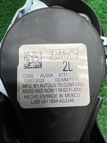 Пасок безпеки задній лівий LJ6Z78611B69AC FORD