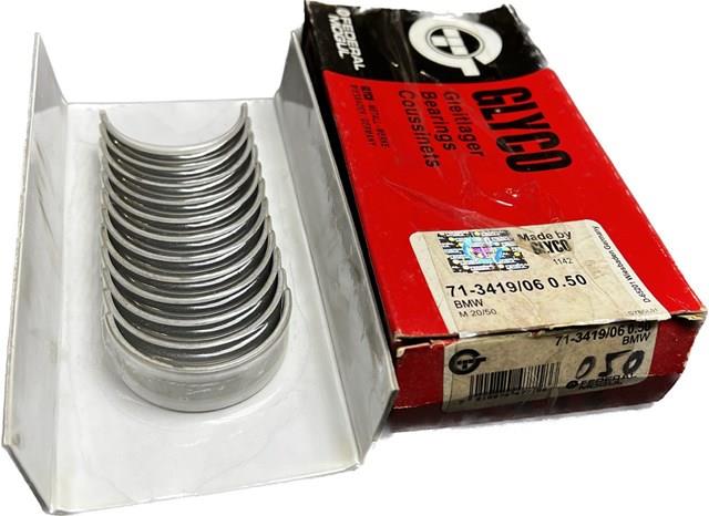 Вкладиші коленвала, шатунні, комплект, 2-й ремонт (+0,50) 7134196050MM GLYCO
