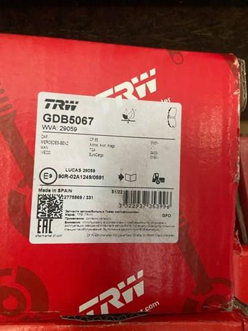 Тормозні колодки GDB5067 TRW