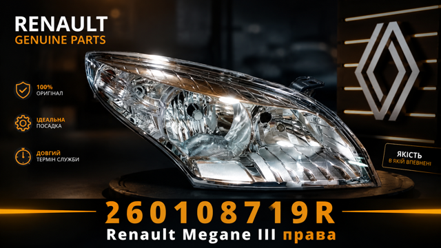 Фара правая 260108719R RENAULT