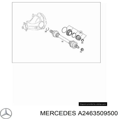 Піввісь задня, ліва A2463509500 MERCEDES