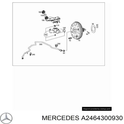 Вакуумний підсилювач гальм A2464300930 MERCEDES