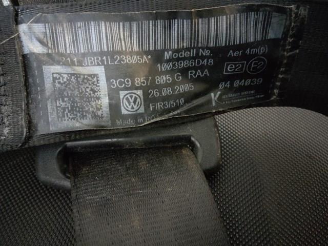 Пасок безпеки задній лівий 3C9857805G VAG