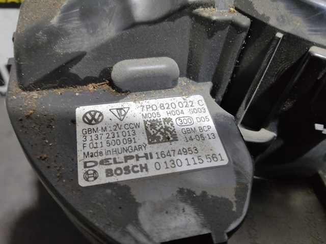 Двигун вентилятора пічки (опалювача салону), задній 7P0820022C VAG