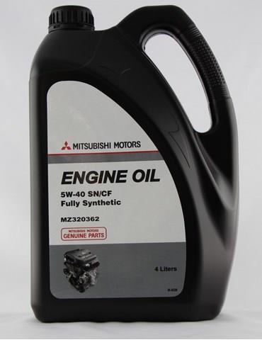 Олива моторна синтетична mitsubishi "engine oil 5w-40", 4л MZ320362