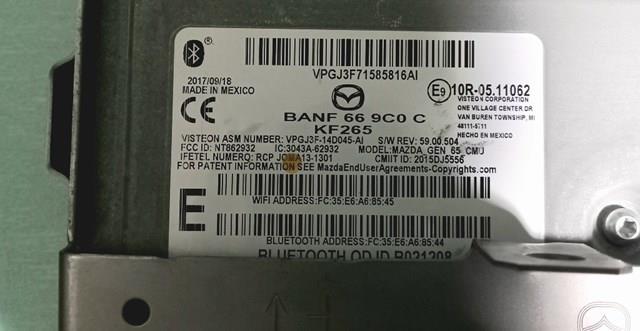 BANF669C0C Mazda