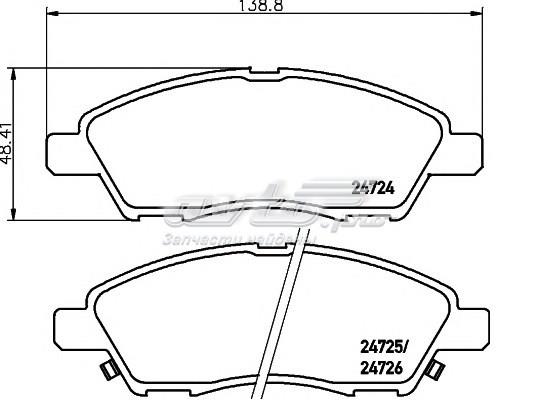 Передні гальмівні колодки 410600T386 NISSAN