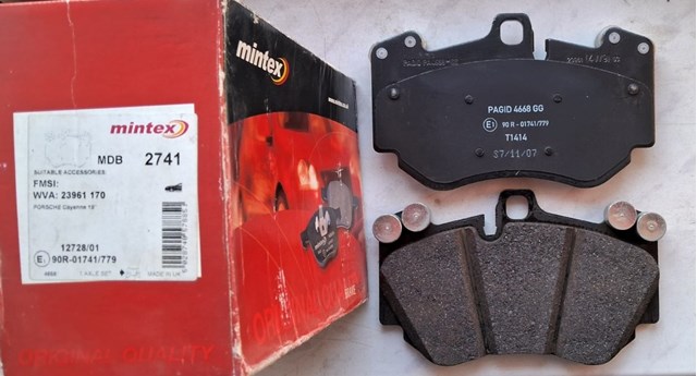 Колодки гальмівні передні, дискові MDB2741 MINTEX