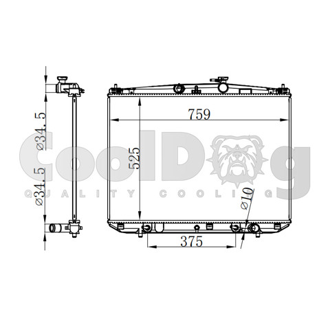 Радіатор основний Lexus RX 450H/350L/200T