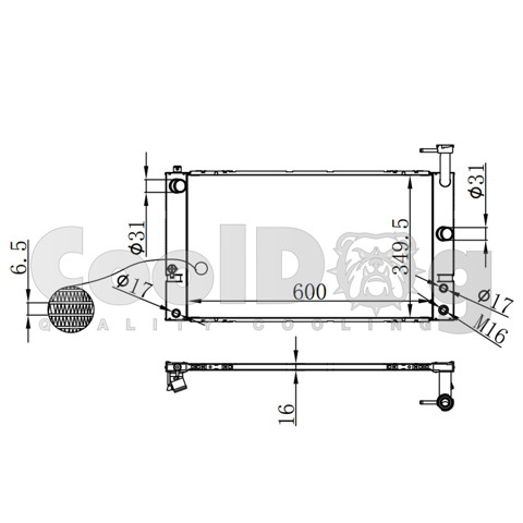 Радіатор охолодження двигуна Toyota Prius