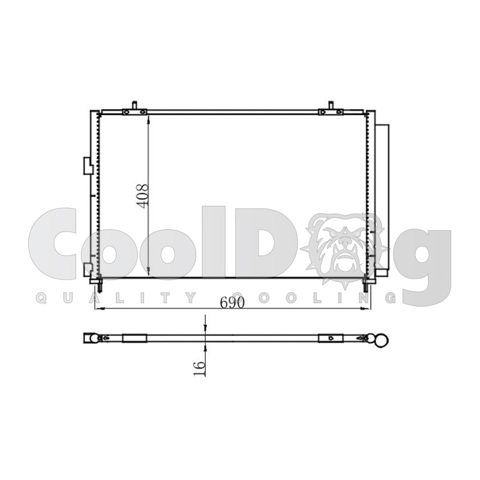 Конденсатор системи охолодження системи Toyota RAV4 4