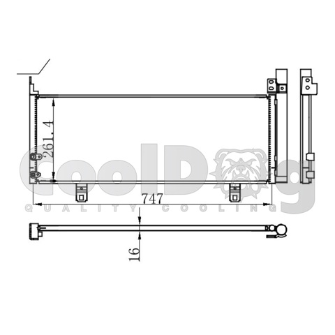Радіатор кондиціонера CLD4028 CoolDog