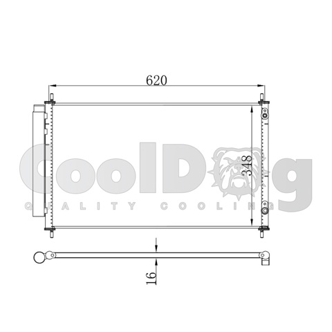 Радіатор системи охолодження кондиціонера CLD4032 CoolDog