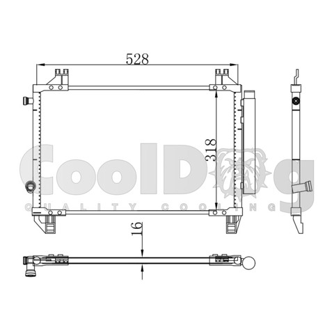 Радіатор охолодження кондиціонера CLD4057 CoolDog
