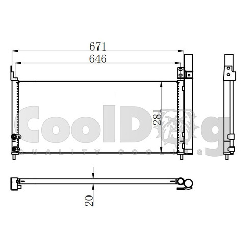 Трубопроводи і радіатор кондиціонера CLD4059 CoolDog