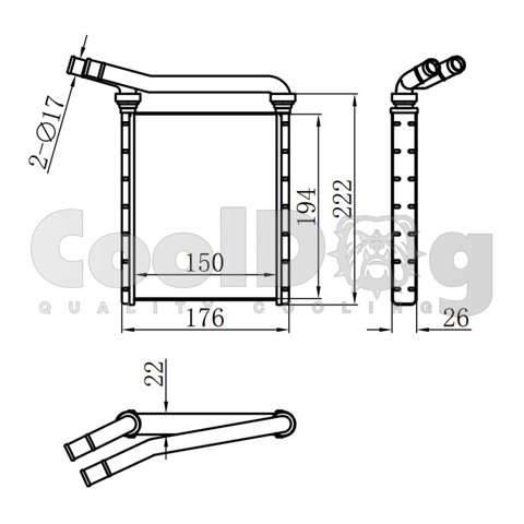 Радіатор обігрівача Toyota Auris UKP