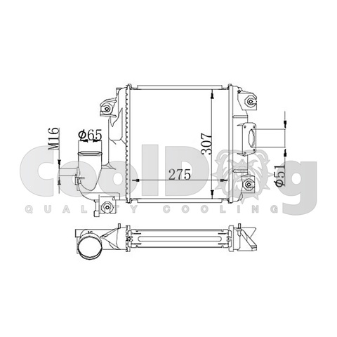 Радіатор интеркуллера CLD8004 CoolDog