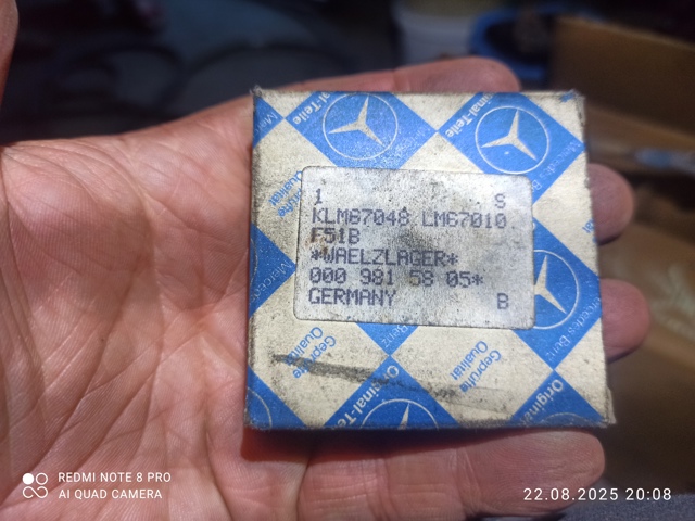 Передній підшипник колеса 0009815805 MERCEDES