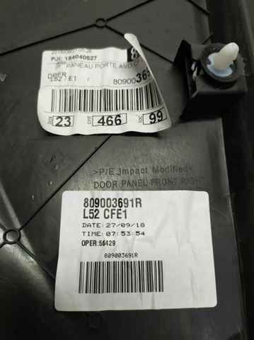 Оббивка передніх дверей 809003691R RENAULT