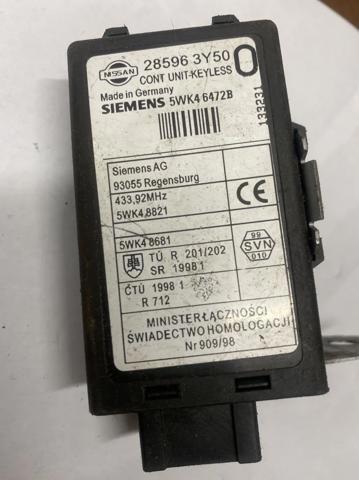 Датчик безключового доступу дверей (приймач ключа) 285963Y500 NISSAN