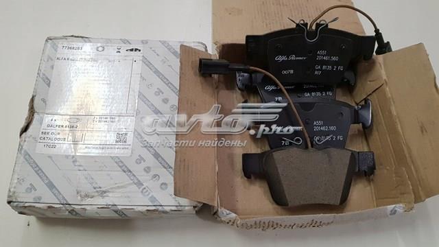 Колодки гальмові задні, дискові 77368283 FIAT