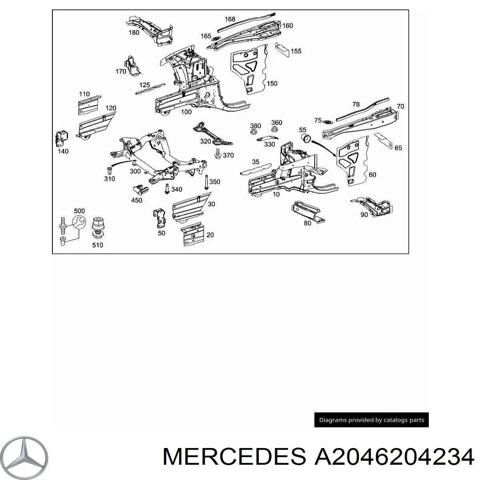 Лонжерон рами передній правий A2046204234 MERCEDES