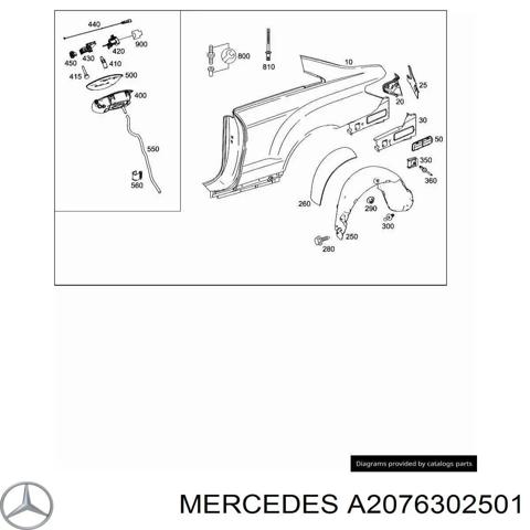 Крило заднє ліве A2076302501 MERCEDES