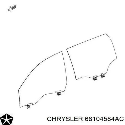 Скло пасажирських дверей 68104584AC CHRYSLER
