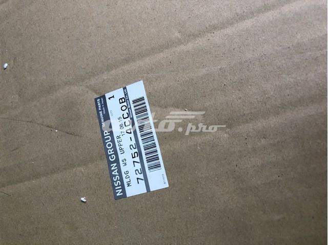 Верхній молдинг вітрового скла 727524CC0B NISSAN