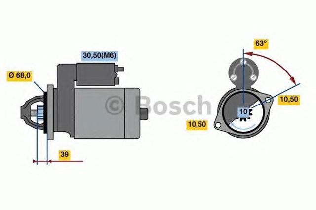Стартер автомобільний 0001139037 BOSCH
