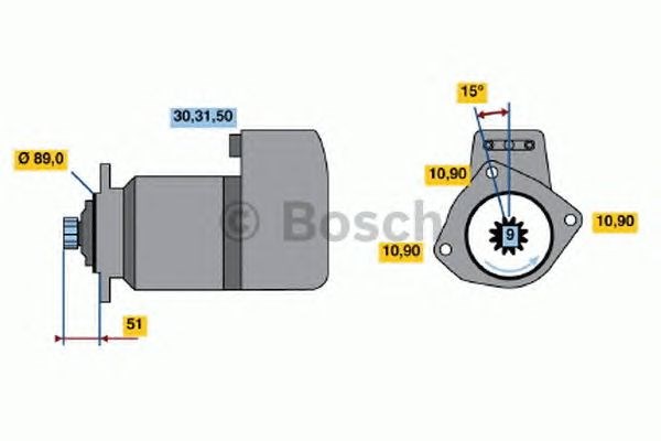 Стартер автомобільний 0001418016 BOSCH