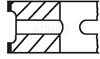 Кільця поршневі на 1 циліндр, 2-й ремонт (+0,50) 02182N1 MAHLE
