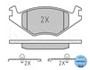 Колодки гальмівні передні, дискові 0252088715 MEYLE