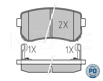 Задні дискові колодки 0252432015PD MEYLE