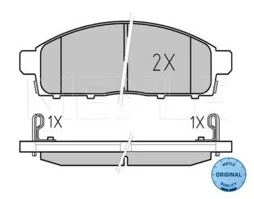 Передні гальмівні колодки 0252452916W MEYLE