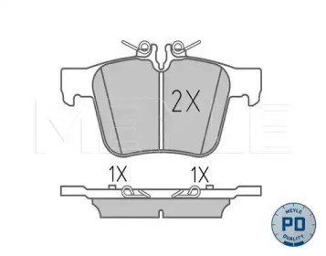 Задні колодки 0252535416PD MEYLE