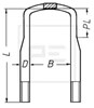 Leaf spring shackle s-tr strzemiрє resoru m24x3/128x285 bpw 045.071-00A